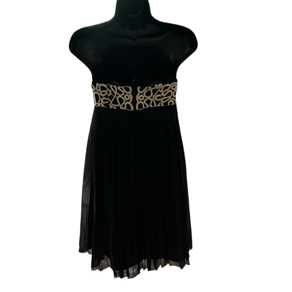 Lilly Pulitzer Strapless Black & Gold Formal Dress Size 4 - Picture 5 of 10